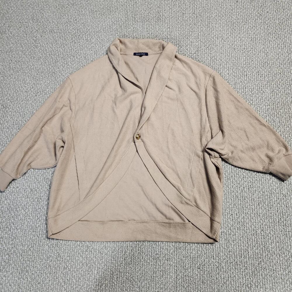 Ocean Drive Cardigan Beige Long Sleeve Women’s Size Large